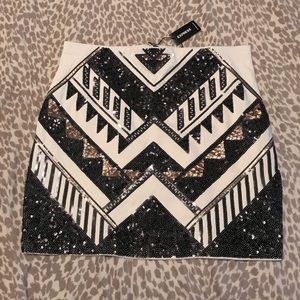 NWT-Sequin Mini Skirt- Express